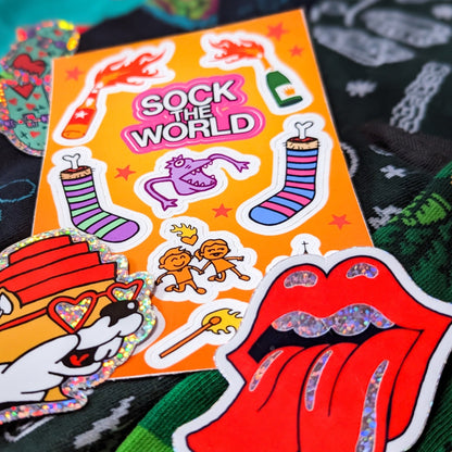 Mutant Love (glitter sticker) - SOCKtheWORLD