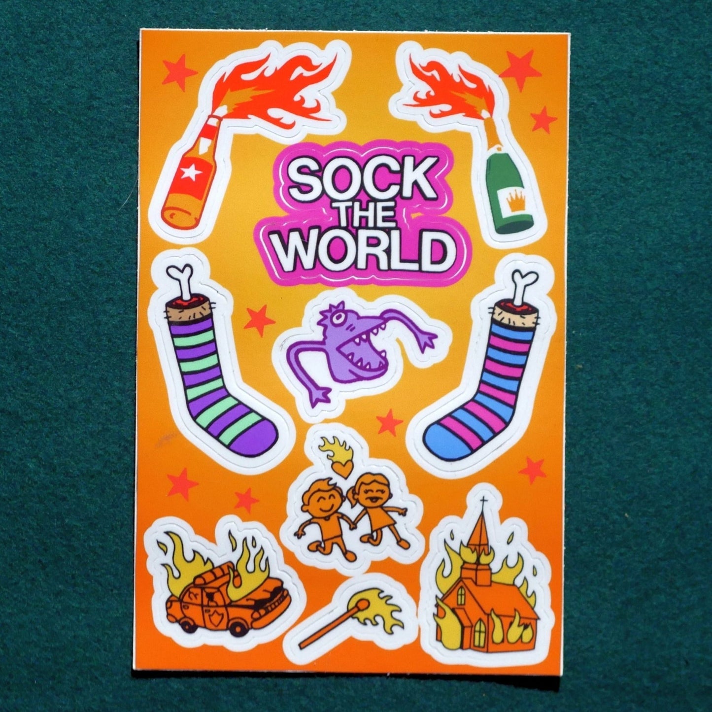 My First Arson (sticker sheet) - SOCKtheWORLD