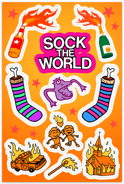 My First Arson (sticker sheet) - SOCKtheWORLD